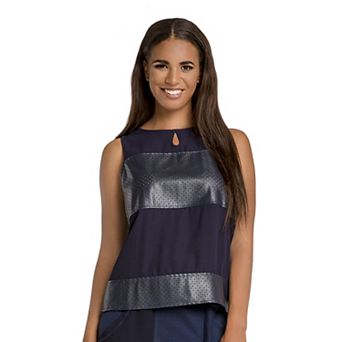 Women's Sheer Keyhole Blouse