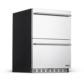 Newair 24" Indoor/Outdoor Wine & Beverage Fridge, 20 Bottles & 80 Cans, Stainless Steel