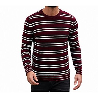 COOFANDY Mens Crew Neck Sweater Slim Fit Soft Knit Long Sleeve Pullover