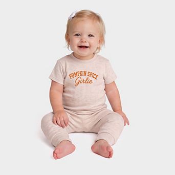 Pumpkin Spice Girlie - Infant Jogger Pant Crew Set