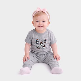 Ice Skating Penguins - Infant Jogger Pant Crew Set