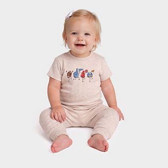 Football Stick Figures - Infant Jogger Pant Crew Set