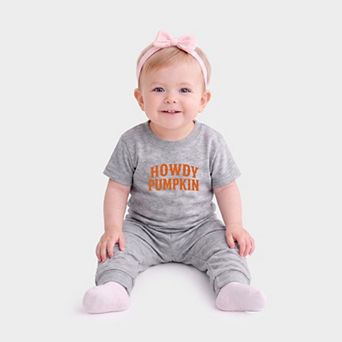 Howdy Pumpkin Western - Infant Jogger Pant Crew Set