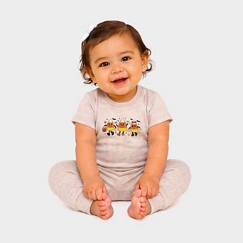 Candy Corn Retro Characters - Infant Jogger Pant Crew Set