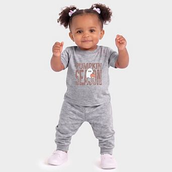Pumpkin Season Ghost - Infant Jogger Pant Crew Set