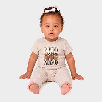 Pumpkin Season Pumpkins PRINT - Infant Jogger Pant Crew Set