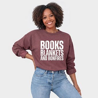 Books, Blankets, and Bonfires - Women's Graphic Sweatshirt