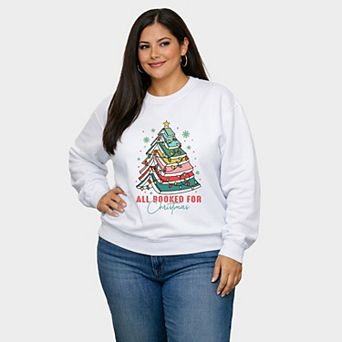 All Booked For Christmas - Women's Plus Sweatshirt