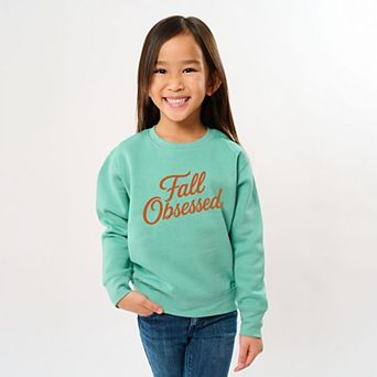 Fall Obsessed Cursive - Youth Graphic Sweatshirt