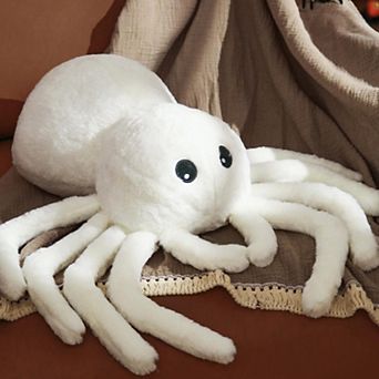 Ultra Soft Faux Rabbit Spider Shaped Throw Pillow Halloween Home Decor Gift