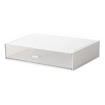 Stackable ABS Plastic Desk Organizer With Drawers Minimalist Storage For Home Office