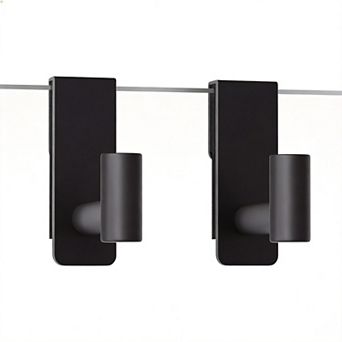 Stainless Steel Over The Door Towel Hooks 2-Pack For Frameless Bathroom Glass Doors