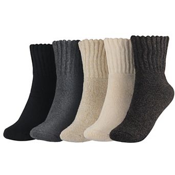 3/5 Pairs Women Thick Warm Cozy Winter Crew Socks For Gifts