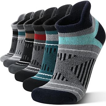 6 Pairs Merino Wool Hiking Running Socks Thick Cushion Odor Resistant