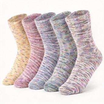 5 Pairs Womens Warm Fuzzy Cozy Soft Wool Cotton Socks Gifts