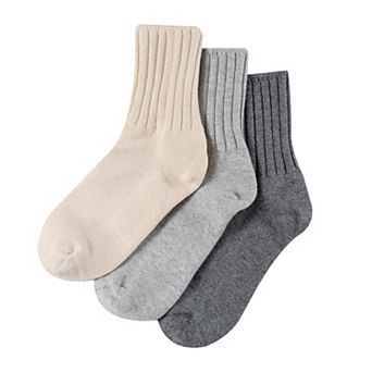 3-Pack Women Warm Cozy Crew Socks Thick Ribbed Breathable Winter Fall Spring
