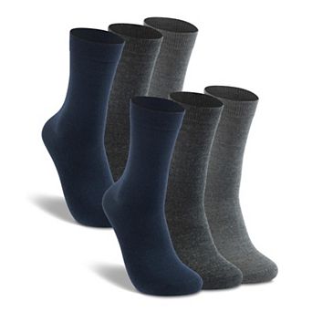 Womens 3 Pairs Merino Wool Crew Socks Breathable Warm Lightweight