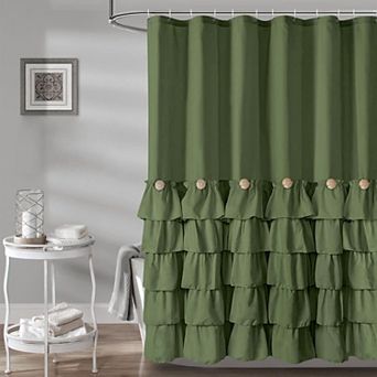 Farmhouse Fabric Shower Curtain Microfiber Quick Dry Easy Clean Machine Washable