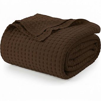 100% Cotton Waffle Weave Blanket Lightweight Breathable Cozy All Season Decor Gift