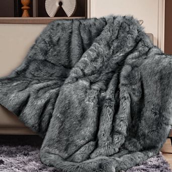 1000GSM Faux Fur Throw Blanket Super Thick Warm Cozy Heavy Home Decor