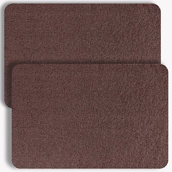 2-Pack Non Slip Bath Mat Fast Drying Foot Scrubber Quick Drain Easy Clean