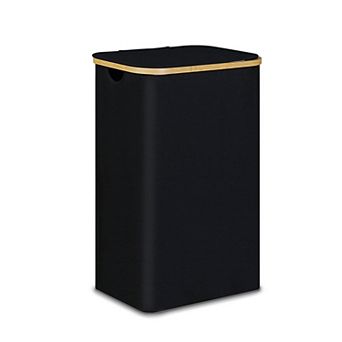 100L Laundry Hamper With Lid Large Basket Handles Foldable Clothes Tall Dirty Towels with lid