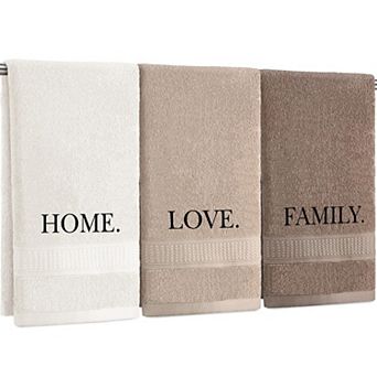 Farmhouse Hand Towels Rustic Embroidered Boho Decor