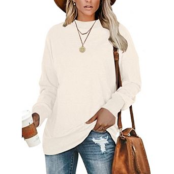 Women Casual Long Sleeve Tunic Shirt Soft