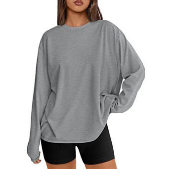 Womens Oversized Long Sleeve Shirts Fall Tops