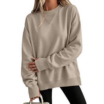 Women's Oversized Fleece Thumb Hole Pullover
