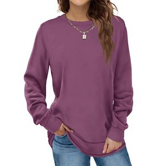Women Crewneck Long Sleeve Fall Tunic Tops Winter Fashion Casual