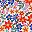 Red Blue Floral