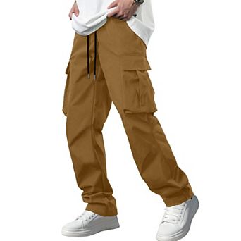 Men's Cargo Joggers Hiking Stretch Pants Multi Pockets