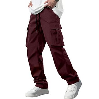 Men's Cargo Joggers Hiking Stretch Pants Multi Pockets