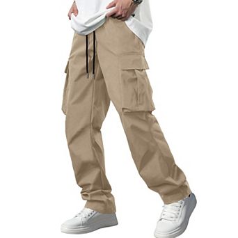 Men's Cargo Joggers Hiking Stretch Pants Multi Pockets