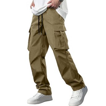 Men's Cargo Joggers Hiking Stretch Pants Multi Pockets