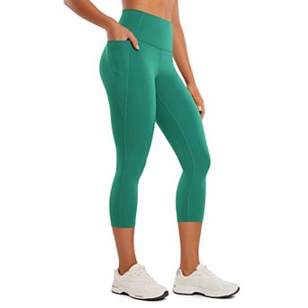 21" Capris Pockets Soft Workout High Waisted Women