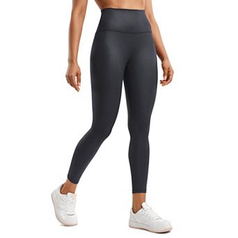 25" Matte Faux Leather Leggings Women High Waist