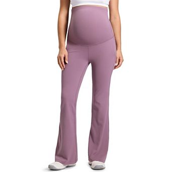 31'' Maternity Flare Leggings Pockets Soft High Rise Belly