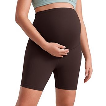 Maternity Biker Shorts 6" Super High Rise U-Shaped Belly