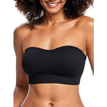 Strapless Non Slip Silicone Wireless Padded Tube Bra