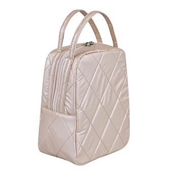 Lunch Tote Bag Thermal Cooler Quilted Women Work Outdoor Camping