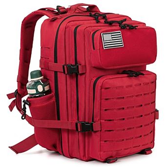 45L Outdoor Camping Molle Daypack Hiking Rucksack Bottle Holder