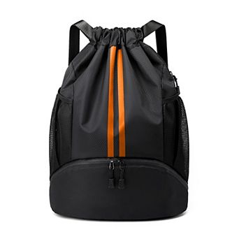 Outdoor Camping Drawstring Gym Bag Shoes Compartment
