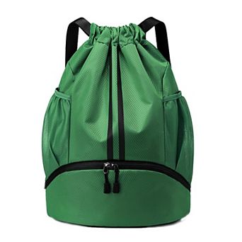 Outdoor Camping Drawstring Gym Bag Shoes Compartment