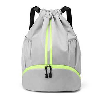 Outdoor Camping Drawstring Gym Bag Shoes Compartment