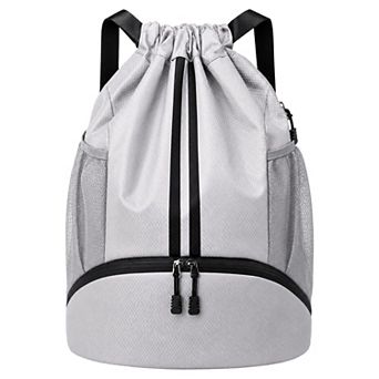 Outdoor Camping Drawstring Gym Bag Shoes Compartment