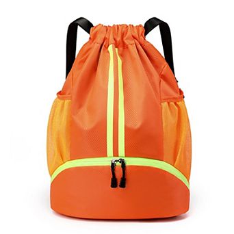 Outdoor Camping Drawstring Gym Bag Shoes Compartment