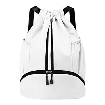 Outdoor Camping Drawstring Gym Bag Shoes Compartment