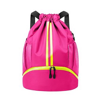 Outdoor Camping Drawstring Gym Bag Shoes Compartment